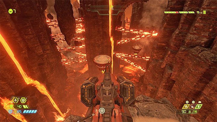 Niektóre obiekty powiązane z sekcjami platformowymi są jednocześnie pułapkami - Doom Eternal: Oddalone półki - jak doskoczyć? - Doom Eternal - poradnik do gry