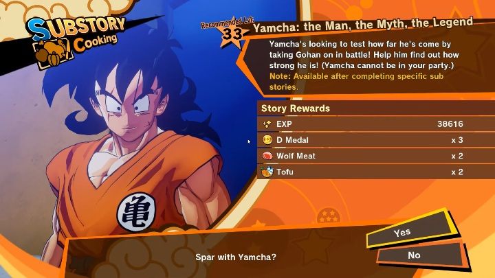 Ramy czasowe: Od Zły Imperator Frizer - Odcinek 8: Przerywnik do Odcinek 8: Przerywnik - Yamcha - mężczyzna, mit, legenda | Dragon Ball Z Kakarot - misja poboczna - Dragon Ball Z Kakarot - poradnik do gry