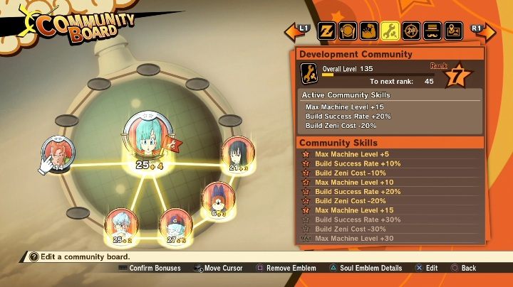 Ten dział dotyczy połączeń w społeczności - Podręcznik szkolenia Szkoły Żółwia w Dragon Ball Z Kakarot - Dragon Ball Z Kakarot - poradnik do gry