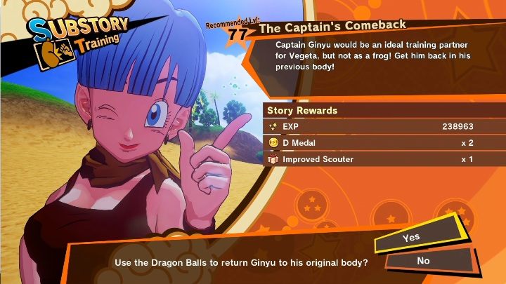 Ramy czasowe: Od Odrodzenie Okrutnego Buu - Odcinek 8: Koniec do Brak limitu czasowego - Powrót kapitana | Dragon Ball Z Kakarot - misja poboczna - Dragon Ball Z Kakarot - poradnik do gry