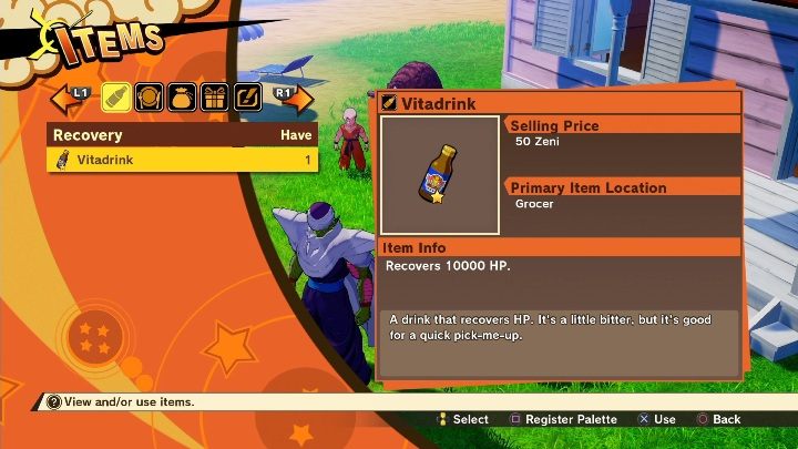 Aby móc używać przedmiotów w trakcie walki musisz pierw ustawić je w odpowiednim punkcie - Przedmioty w Dragon Ball Z Kakarot - Dragon Ball Z Kakarot - poradnik do gry