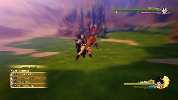 Przed użyciem superataku musisz otworzyć paletę ataków i wybrać, który z nich chcesz aktualnie użyć - System walki w Dragon Ball Z Kakarot - Dragon Ball Z Kakarot - poradnik do gry