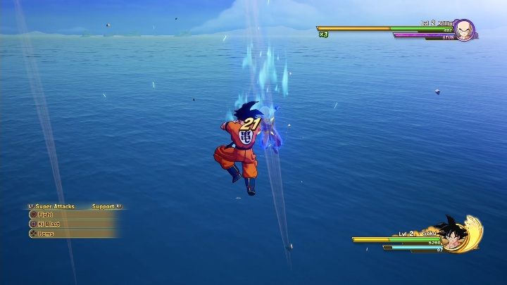 Gdy wzmocnienie zostanie aktywowane twoje statystyki zostaną czasowo ulepszone - System walki w Dragon Ball Z Kakarot - Dragon Ball Z Kakarot - poradnik do gry