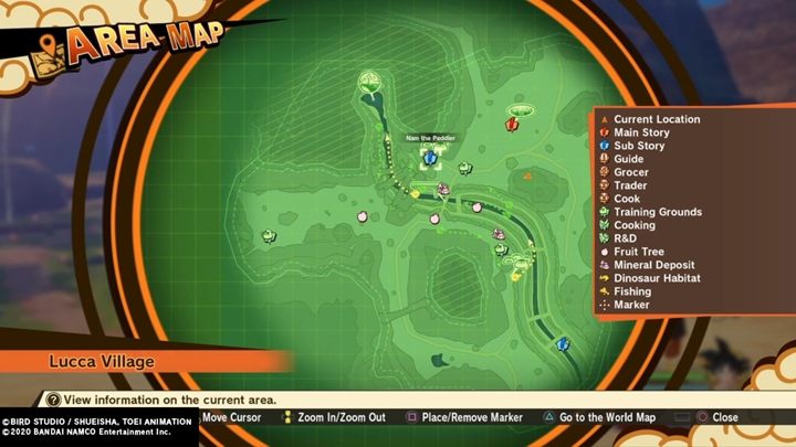 Gdzie rozpocząć: Rejon Wschodniego Wąwozu (East Ravine Area), jako Goku - Handlarz Namas | Dragon Ball Z Kakarot - misja poboczna - Dragon Ball Z Kakarot - poradnik do gry