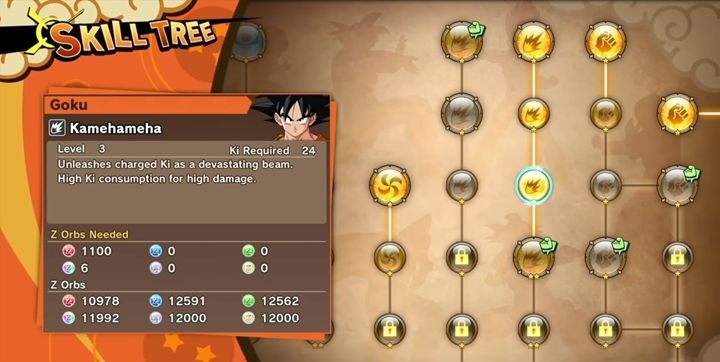 Bardzo szybko w grze odnajdziesz charakterystyczne kule z literą Z - Rozwój postaci w Dragon Ball Z Kakarot - Dragon Ball Z Kakarot - poradnik do gry