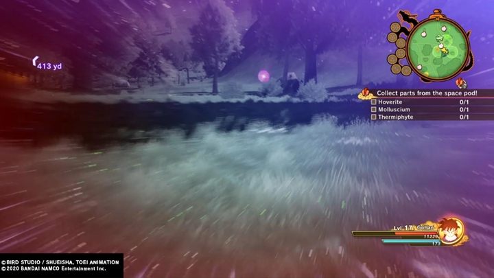 Materiały leżą nieopodal i zostały zaznaczone na mapie - Odcinek 1 | Solucja DBZ Kakarot | Zły Imperator Frizer - Dragon Ball Z Kakarot - poradnik do gry