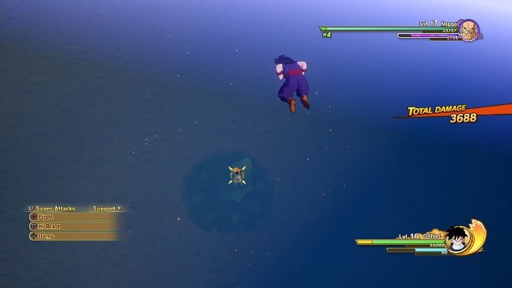 Po rozmowie z Krillinem będziesz musiał stoczyć walkę z dwoma przeciwnikami - Dzika wyobraźnia | Dragon Ball Z Kakarot - misja poboczna - Dragon Ball Z Kakarot - poradnik do gry