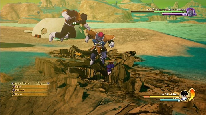 Gdy będziesz wracał do zleceniodawcy zaatakują Cię przeciwnicy - Nękany Nameczanin | Dragon Ball Z Kakarot - misja poboczna - Dragon Ball Z Kakarot - poradnik do gry