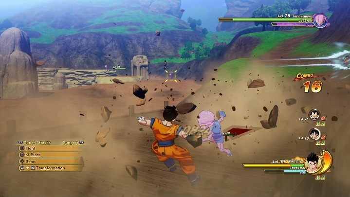 Twoim zadaniem jest zabicie atakujących ją potworów - Nieustannie atakowana wieśniaczka | Dragon Ball Z Kakarot - misja poboczna - Dragon Ball Z Kakarot - poradnik do gry