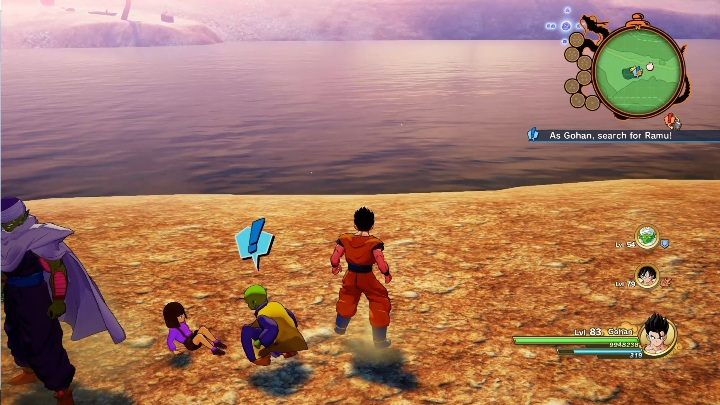 Po rozmowie z nim udaj się w określone miejsce na mapie i dowiedz się co masz zrobić - Groźny nieznajomy | Dragon Ball Z Kakarot - misja poboczna - Dragon Ball Z Kakarot - poradnik do gry