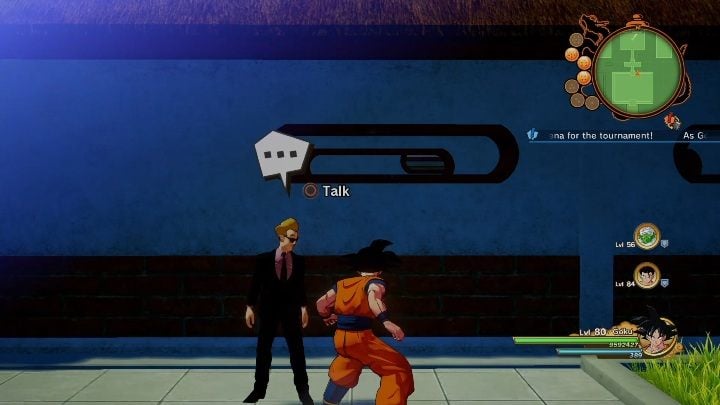 Aby rozpocząć turniej musisz pierw podróżować po mapie i rozmawiać z oznaczonymi postaciami - Czas na turniej! | Dragon Ball Z Kakarot - misja poboczna - Dragon Ball Z Kakarot - poradnik do gry