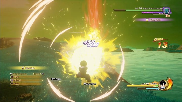 Jeśli Twój przeciwnik leczy się znikąd możliwe, że używa ataku, który w jakiś sposób jest od Ciebie zależny - Porady na start w DBZ Kakarot - Dragon Ball Z Kakarot - poradnik do gry