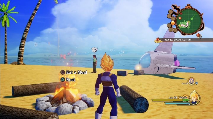 Eksplorując świat gry korzystaj z ognisk ułożonych w różnych częściach mapy - Porady na start w DBZ Kakarot - Dragon Ball Z Kakarot - poradnik do gry