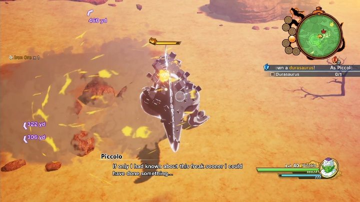 Walkę z dinozaurem możesz toczyć z powietrza - Bliskie spotkania niepokojącego stopnia | Dragon Ball Z Kakarot - misja poboczna - Dragon Ball Z Kakarot - poradnik do gry