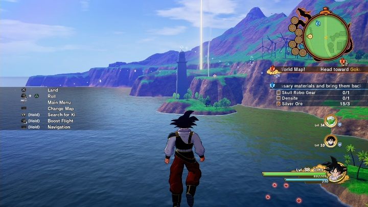 Na miejscu musisz zdobyć 3 srebra, Densite oraz Skull Robo Gear - Wyluzowany geniusz | Dragon Ball Z Kakarot - misja poboczna - Dragon Ball Z Kakarot - poradnik do gry