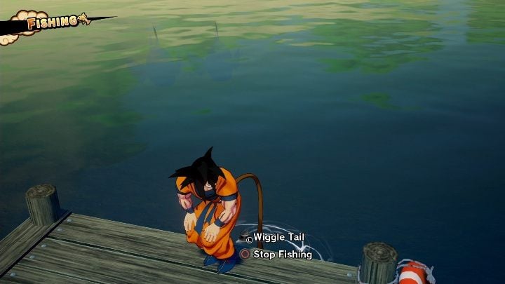 Zaraz po rozmowie z Yajirobe udaj się na ryby - Żarłomir i Karin | Dragon Ball Z Kakarot - misja poboczna - Dragon Ball Z Kakarot - poradnik do gry