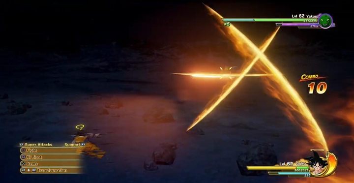 Następnie musisz walczyć z Yakonem (62 poziom) jako Son Goku - Odcinek 2 | Solucja DBZ Kakarot | Odrodzenie okrutnego Buu - Dragon Ball Z Kakarot - poradnik do gry