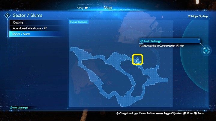 Scrap Boulevard to pusta lokacja przed wejściem do Slumsów i nie znajdziecie tutaj żadnych niebezpieczeństw - Final Fantasy VII Remake Intermission: MP Up Materia - jak zdobyć? - Final Fantasy VII Remake - poradnik do gry