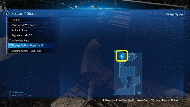 Na powyższym obrazku oznaczono miejsce, w którym znajdziecie Materię Prayer - Final Fantasy VII Remake Intermission: Prayer Materia - jak zdobyć? - Final Fantasy VII Remake - poradnik do gry