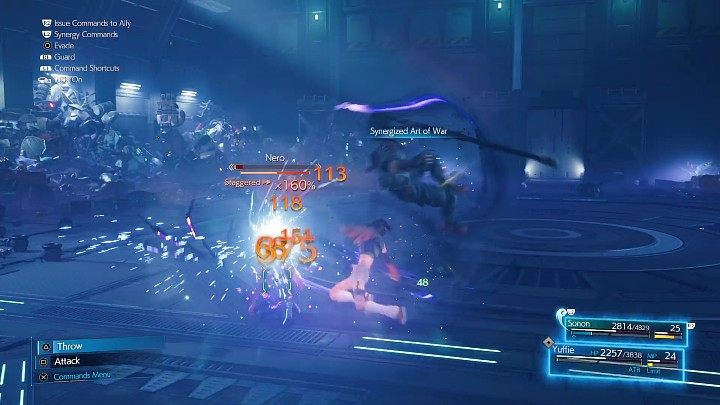 Skupcie się na zniszczeniu skrzydeł Nero (Abyssal Wings), aby wprowadzić go w stan Staggered - Final Fantasy VII Remake Intermission: Nero - boss, jak pokonać? - Final Fantasy VII Remake - poradnik do gry