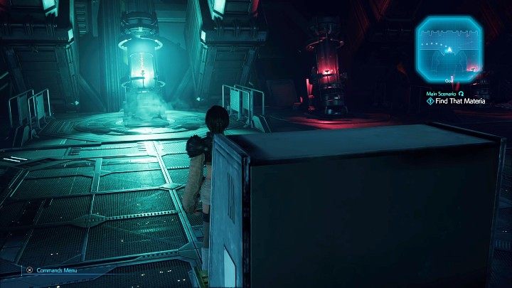 Przejdźcie na drugą stronę tego pomieszczenia i skorzystajcie z komputera, aby włączyć zasilanie - Final Fantasy VII Remake Intermission: Find That Materia - solucja - Final Fantasy VII Remake - poradnik do gry