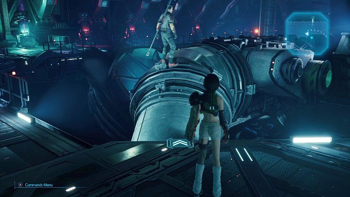 Droga na poziom B14 Advanced Weaponry: Maintenance prowadzi przez rurę widoczną na powyższym obrazku - Final Fantasy VII Remake Intermission: Find That Materia - solucja - Final Fantasy VII Remake - poradnik do gry