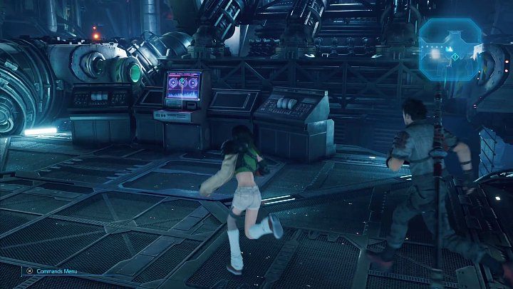 Podbiegnijcie do drugiego komputera i włączcie zasilanie, aby umożliwić sobie wejście na wyższe piętro kompleksu - Final Fantasy VII Remake Intermission: Find That Materia - solucja - Final Fantasy VII Remake - poradnik do gry