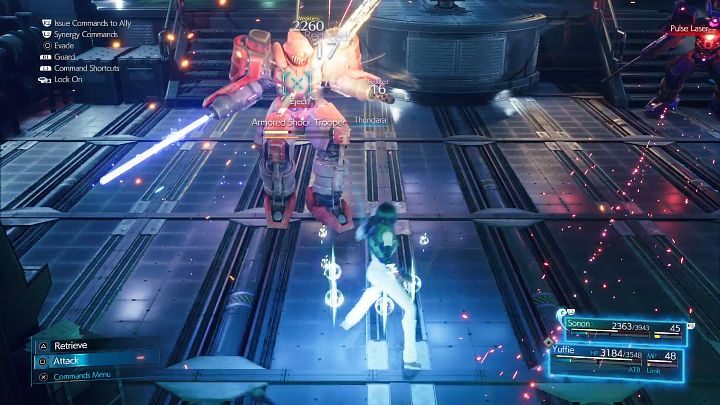 W ciasnym pomieszczeniu stoczycie walkę z aż dwoma elitarnymi jednostkami bojowymi korporacji Shinra - Final Fantasy VII Remake Intermission: Find That Materia - solucja - Final Fantasy VII Remake - poradnik do gry