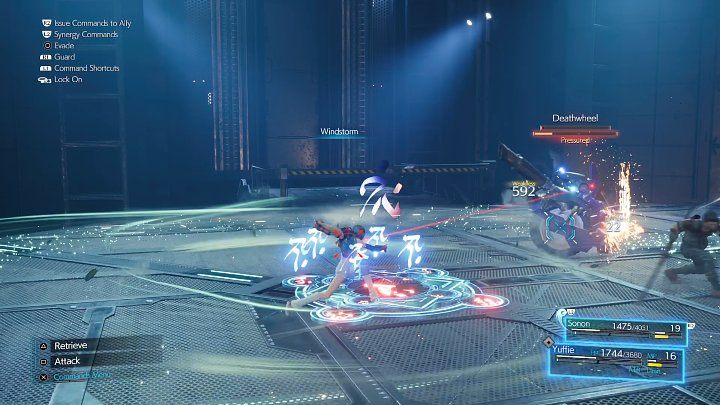 Finałową walkę stoczycie z Deathwheel, autonomiczną bronią przeciwpiechotną - Final Fantasy VII Remake Intermission: The Invitation - solucja, opis przejścia - Final Fantasy VII Remake - poradnik do gry