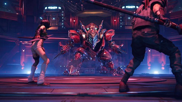 Po wjechaniu na wyższe piętro warto uzupełnić zapasy w Vending Machine i zregenerować HP/MP postaci, ponieważ czeka Was walka ze Scarlet - drugim bossem gry Final Fantasy VII Remake Intermission - Final Fantasy VII Remake Intermission: The Invitation - solucja, opis przejścia - Final Fantasy VII Remake - poradnik do gry