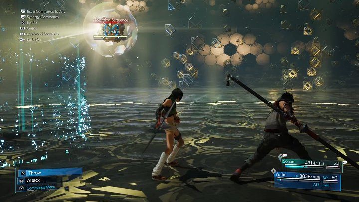 Ostatnie starcie będzie najtrudniejsze, ponieważ będziecie musieli poradzić sobie z bardzo niewygodnym przeciwnikiem - Diabolic Creation w towarzystwie latającego Projektora (Projector) - Final Fantasy VII Remake Intermission: A New Threat - solucja, opis przejścia - Final Fantasy VII Remake - poradnik do gry