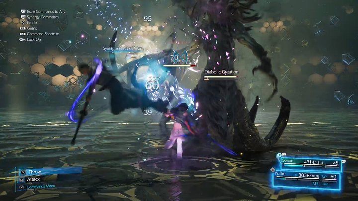 Po rozpoczęciu walki natychmiast skoncentrujcie ataki wręcz na prawym ramieniu (Right Arm) demonicznej istoty - najlepiej atakować razem z Sononem - Final Fantasy VII Remake Intermission: A New Threat - solucja, opis przejścia - Final Fantasy VII Remake - poradnik do gry