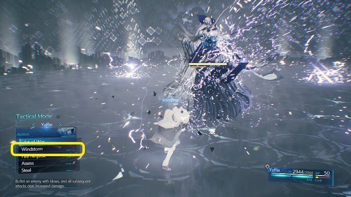 W trakcie walki wykorzystujcie słabość bossa i korzystajcie z umiejętności Windstorm, kiedy tylko nadarzy się ku temu okazja - najlepiej po wykonaniu udanego bloku, gdy Ramuh znajduje się bardzo blisko Yuffie - Final Fantasy VII Remake Intermission: Combat Simulator - solucja - Final Fantasy VII Remake - poradnik do gry