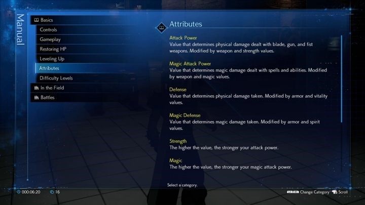 1 - Final Fantasy VII Remake: Atrybuty postaci - Final Fantasy VII Remake - poradnik do gry