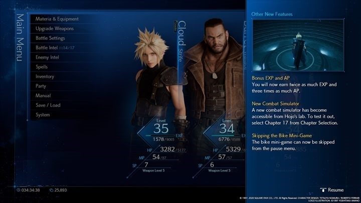 Po pierwszym ukończeniu gry FF7 Remake odblokujesz następujące funkcje i udogodnienia - Final Fantasy VII Remake: New Game +, jak odblokować NG+? Ukończenie gry - Final Fantasy VII Remake - poradnik do gry