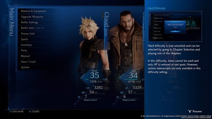 1 - Final Fantasy VII Remake: Poziom hard - jak odblokować i co on zmienia? - Final Fantasy VII Remake - poradnik do gry