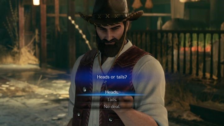 W tym przypadku wybór jest iluzoryczny i nie ma żadnego znaczenia - Final Fantasy VII Remake: Heads or Tails - co wybrać? - Final Fantasy VII Remake - poradnik do gry