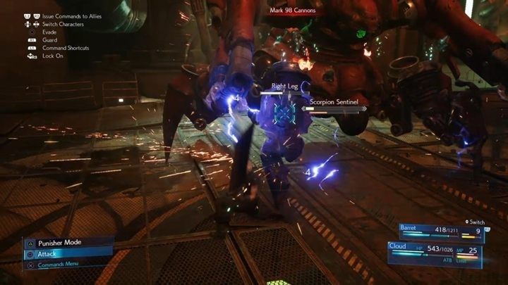 Na koniec walki, Scorpion Sentinel dostanie szału i zacznie atakować z pomocą dużej ilości rakiet - Final Fantasy VII Remake: Scorpion Sentinel - boss, walka - Final Fantasy VII Remake - poradnik do gry