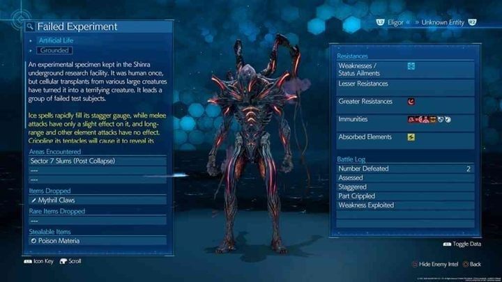 Po chwili pojawi się główny przeciwnik - Failed Experiment - Final Fantasy VII Remake: Failed Experiment - boss, walka - Final Fantasy VII Remake - poradnik do gry