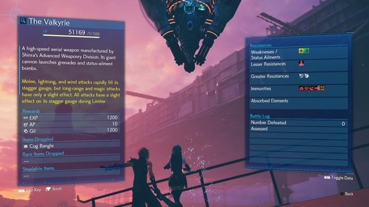 Valkyrie ma 51588 HP i unosi się w powietrzu - Final Fantasy VII Remake: Valkyrie - boss, walka - Final Fantasy VII Remake - poradnik do gry