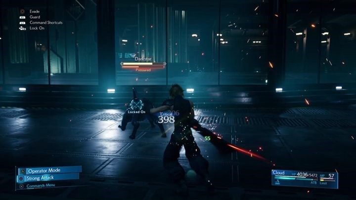 Na początku walczysz z Darkstarem, a najlepszą techniką na tego przeciwnika jest Punisher Mode + Bloki - Final Fantasy VII Remake: Rufus i Darkstar - bossowie, walka - Final Fantasy VII Remake - poradnik do gry