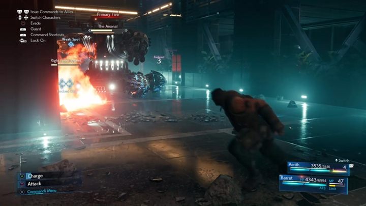Podczas drugiej fazy Arsenal stanie się o wiele bardziej mobilny - Final Fantasy VII Remake: Arsenal - boss, walka - Final Fantasy VII Remake - poradnik do gry