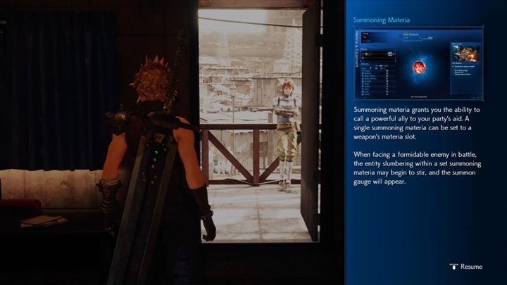 Jessie pokrętnie omówi następny cel misji i da ci Summoning Materia - Final Fantasy VII Remake: Home Sweet Slum - solucja - Final Fantasy VII Remake - poradnik do gry