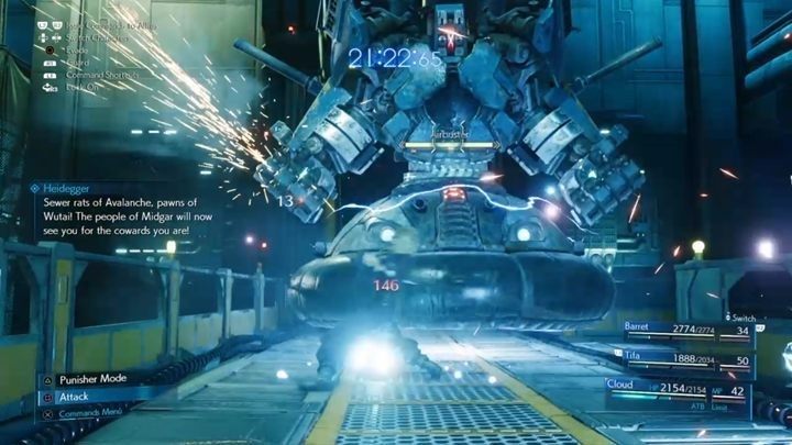 Zanim przejdziesz dalej warto zregenerować HP i MP postaci, ponieważ za chwilę czeka Cię walka z kolejnym bossem gry FF7 Remake - Airbusterem - Final Fantasy VII Remake: A Trap is Sprung - solucja - Final Fantasy VII Remake - poradnik do gry