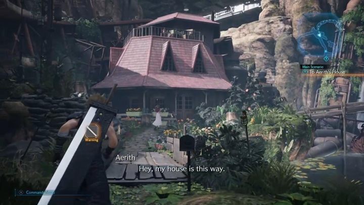 Idąc przed siebie, dojdziecie do miasta, co aktywuje przerywnik filmowy - Final Fantasy VII Remake: Budding Bodyguard - solucja - Final Fantasy VII Remake - poradnik do gry