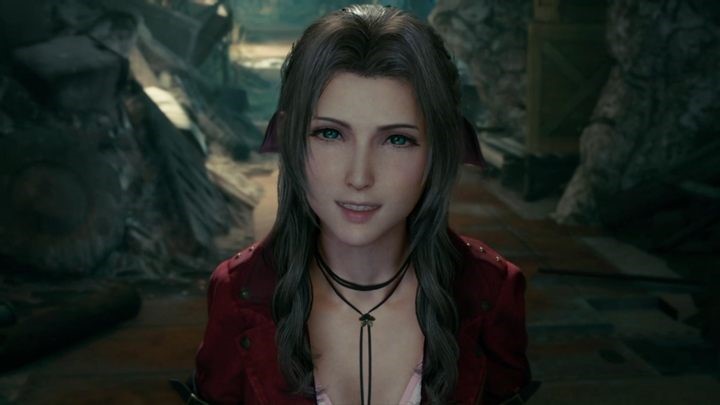 Kiedy ruszysz w kierunku wyjścia z dzielnicy, Aerith zjawi się tuż obok i zaproponuje pomoc w powrocie do Slumsów, a 8 rozdział gry FF7 Remake dobiegnie końca - Final Fantasy VII Remake: Budding Bodyguard - solucja - Final Fantasy VII Remake - poradnik do gry