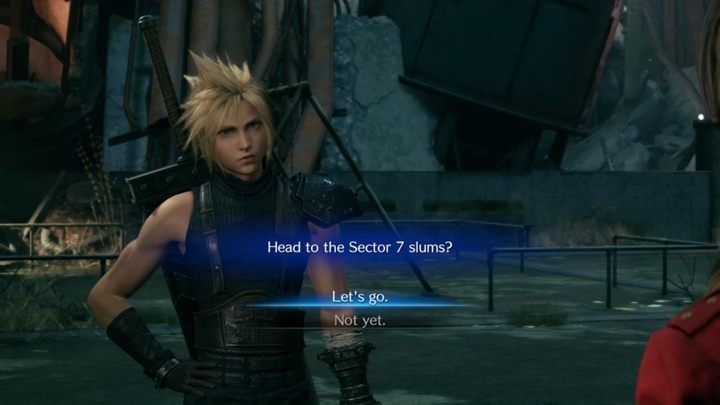 Idąc dalej, natkniesz się na bandytów - Final Fantasy VII Remake: The Town That Never Sleeps - solucja - Final Fantasy VII Remake - poradnik do gry