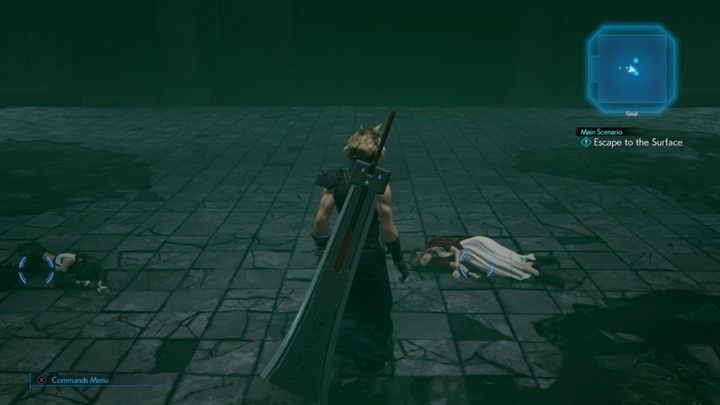 Gdy ockniesz się po upadku będziesz mógł podejść do Aerith lub Tify - Final Fantasy VII Remake: Rough Waters - solucja - Final Fantasy VII Remake - poradnik do gry
