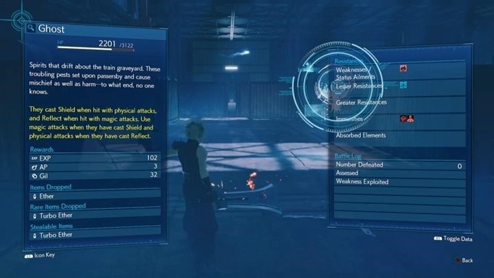 W końcu dotrzecie do sporego hangaru, gdzie pojawią się nowi wrogowie - duchy (Ghost) - Final Fantasy VII Remake: Haunted - solucja - Final Fantasy VII Remake - poradnik do gry