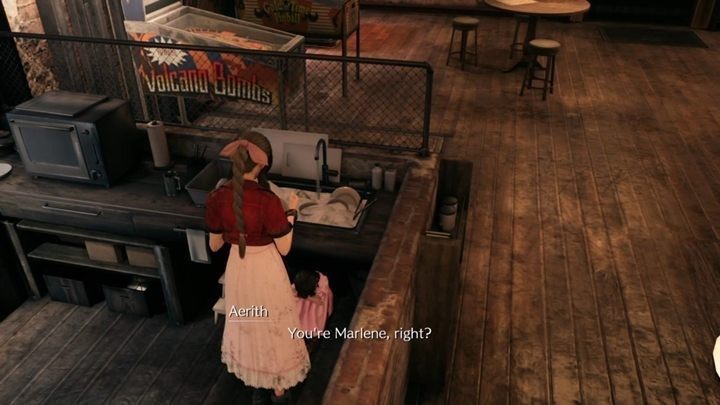 Sekwencja Aerith jest bardzo prosta - musisz znaleźć Marlene i zapewnić jej bezpieczeństwo - Final Fantasy VII Remake: Fight for the Survival - solucja - Final Fantasy VII Remake - poradnik do gry